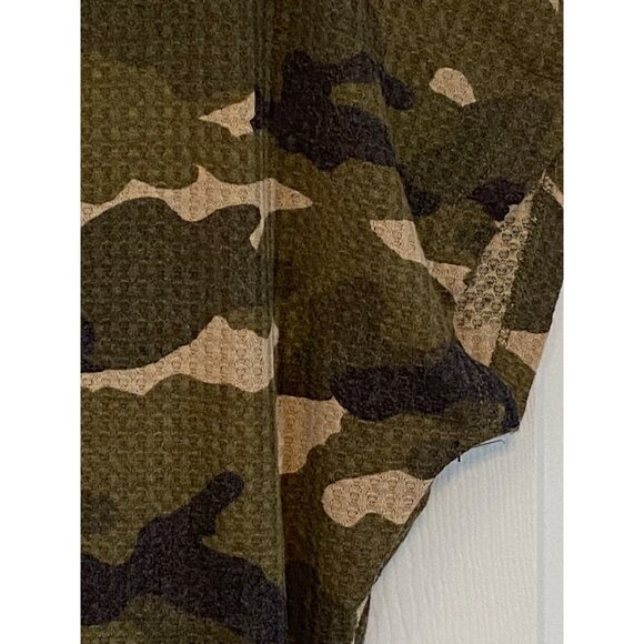 Express Camouflage Print Waffle Knit Dolman Sleeve Top For Women - Picture 3 of 16